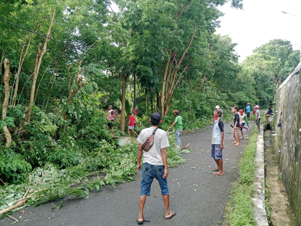 Kepyakan Gotong Royong Sedusun: Pangkas Dahan Pohon dan Bersih-Bersih Lingkungan